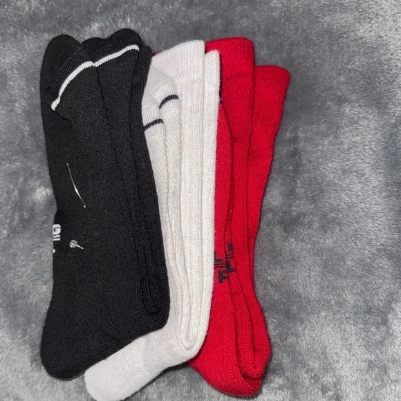 Men's Jordan Red, White, and Black Socks - Picture 4 of 5